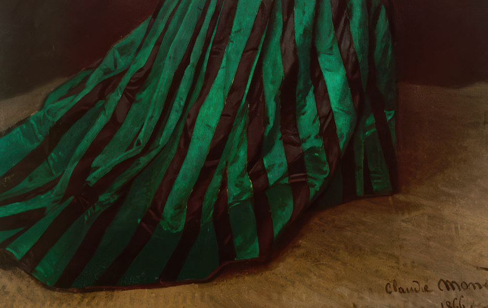 Woman in the Green Dress - Close Up of Green Dress
